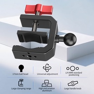Aluminum Alloy U-shaped Clamp with 17mm Ball Head 1/4 ARRI-standard Positioning Clamping Range Flat 