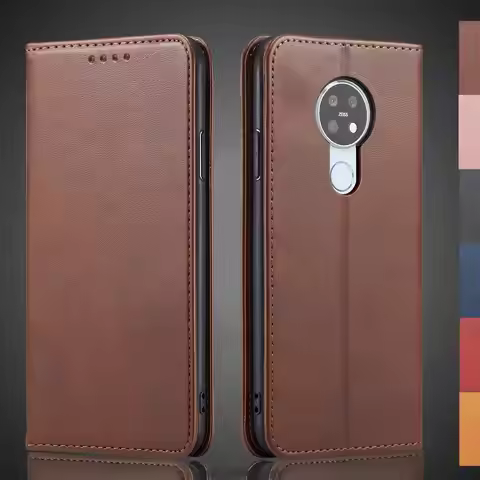 Magnetic attraction Leather Case for Nokia 6.2 / Nokia 7.2 Holster Flip Cover Case Wallet Phone Bags