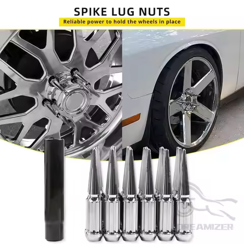 24 / 32 PCS Wheel Nuts M14X1.5 Racing Composite Nut Longer Nut Steel Lock Wheel Lug Nut Bolt With Sp