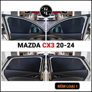 Magnetic curtain type 1 for MAZDA CX3, Set of 4 standard car form panels, Anti-UV -
