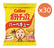 卡樂B - 原箱 卡樂B 燒烤味薯片 Calbee BBQ Potato Chips 原箱 (30 X 25g) #CBH0007P