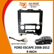 Android Player Casing FORD ESCAPE 9'' 2008-2012-BLACK (WIth PNP Socket)