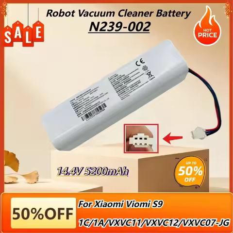 14.8V 5200mAh N239-002 Robot Vacuum Cleaner Battery for Xiaomi Viomi S9 1C/1A/VXVC11/VXVC12/VXVC07-J