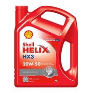 SHELL HELIX HX3 20W-50 4LENGINE OIL MINERAL OIL / OIL FILTER / MINYAK HITAM KERETA