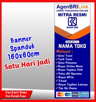 Spanduk Banner Backdrop Agen BRI Link/ Banner Agen BRI Link/ Spanduk Agen BRI Link Ukuran 160X60 cm