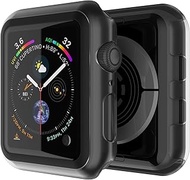 Punkcase for Apple Watch 44mm Bumper Case W/Build in Screen Protector | 9H Hardened Tempered Glass iWatch 5 Cover | Full Body Protection | Ultra Slim Design for Apple iWatch Series 5/4 (Clear)