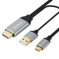 ELUTENG HDMI to USB C Cable 6.6FT 4K@60Hz with USB Power Suply HDMI Male to Type C Male Converter Ca