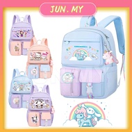 43cm Cinnamoroll Beg Sekolah Perempuan Kuromi School Bag Labubu Girls Backpack Pachacco Hello Kitty