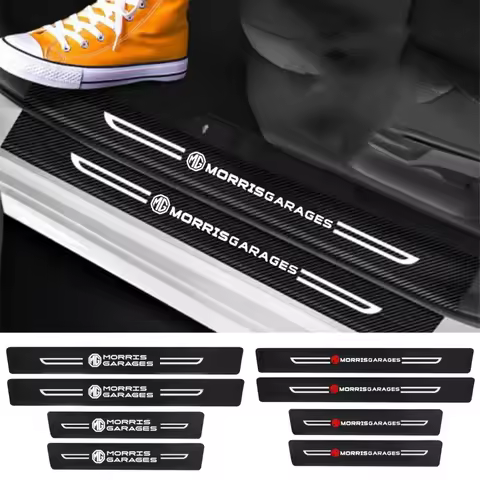 4Pcs Stickers for Morris Garage MG Logo MG3 MG5 MG6 MG7 ZS GS GT TF ZR EZS ES Car Door Sill Protecto