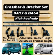GUTTER TYPE CROSSBAR AND BRACKET SET FOR DA17 & DA64 HIGH-ROOF SUZUKI EVERY MINIVAN