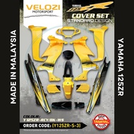YAMAHA 125ZR Y125ZR BODY COVER SET SIAP TAMPAL STICKER YELLOW BLACK KUNING RAJA HITAM VELOZI MOTOR