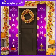 2024 Diwali Porch Couplets Banners Deepavali Decoration Backdrops for Courtyard Party Festival