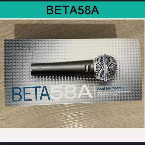 For Shure BETA 58A Dynamic Wired Microphone Singing Live Recording Stage Performance Professional Mi