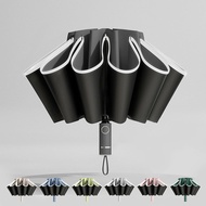 【Mr.Box】夜間反光條 UPF50+防曬 自動反向黑膠傘 10骨架抗風航空材質