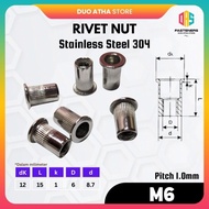 Rivet Nut M6 Stainless Steel Insert Nut M6 Rivet Nut/ M6 Furniture Nut/ M6 SS304