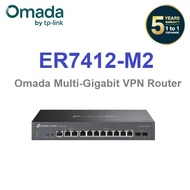 Omada ER7412-M2 Multi-Gigabit VPN Router, 2× 2.5G RJ45 WAN/LAN, 10× Gigabit Ports (2× SFP, 8× RJ45) 