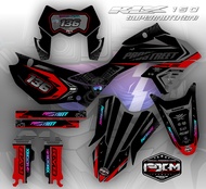 Decal KLX 150 SM SE 2023 Fullbody Abu-abu Hitam Stiker Sticker Dekal Full Body