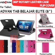 ADVAN TAB 8 INCH ELITE 8" STUDYtablet BOOK COVER 360 ROTATING CASE LEATHER FLIP CASING