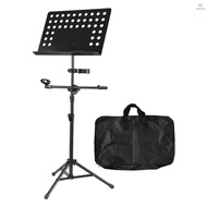 3-in-1 Professional Portable Sheet Music Stand Detachable Microphone Stand Phone Holder Music Stand Metal Height Adjustable Tripod Stand for Piano Violin Guitar Sheet Music