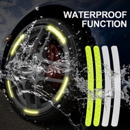 20Pcs Car Wheel Hub Sticker Night Safety Driving / Tire Rim Reflective Strips Luminous Stickers for Auto Cycle Motorcycle