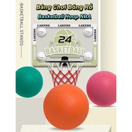 [HCM] - Foldable Wall-Mounted Basketball Board for Children Basketball Hoop NBA - Home and Garden