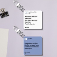 GANTUNGAN LAUV Keychain Spotify Lyrics | Spotify Lyric Keychain LAUV UV Printed 2 Sides on 3 mm Acry