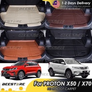 Proton X50 / X70 Rear Car Boot Tray Cargo Compartment Carpet Leather Protector Car Accessories 2020 2021 Car Mat