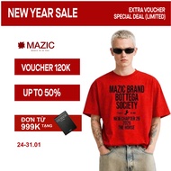 AT11 - "MAZIC" NEW CHAPTER 26 BURGUNDY FORM BOXY T-SHIRT