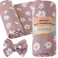 Baby Muslin Swaddle Blankets for Boys & GirlsNeutral Infant Receiving Blanket Swaddle Wrap, 47 x 47 