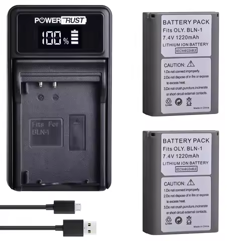 BLN-1 PS BLN1 PS-BLN1 Battery +LED USB Charger for Olympus OM-D E-M1 E-M5 Mark II PEN-F E-P5 EM1 EM5