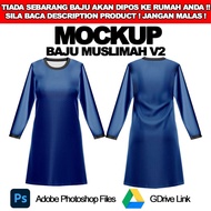 Baju Muslimah V2 Round Neck Mockup for Photoshop