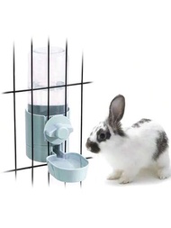 小兔子水瓶、寵物籠掛式給水器,可掛起來自動餵飲小型寵物瓢蟲/貓/狗,1入