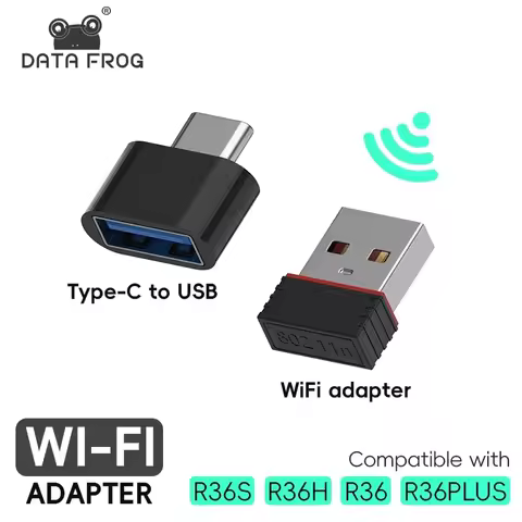 DATA FROG WiFi Adapter For R36S R36H R36 R36PLUS Handheld Console Type-C OTG USB Dongle Compatible W