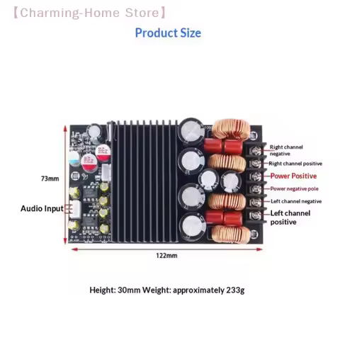 【M】DC19-50V TPA3255 Audiophile-Grade Hi-Fi Digital Amplifier Board 600W High-Power 2.0 Dual-Channel 
