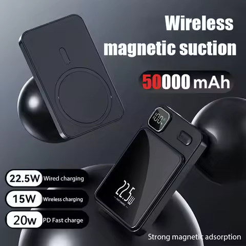 22.5W Fast Charging Wireless 50000mAh Magnetic Power Bank PowerBank Portable Charger External Batter