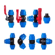 ♦﹊ PE Water Pipe Connector Pipe Fittings 20/25/32/40/50mm Water Tube Direct Pipe Quick Valve Connector Pipe Connector 1 Pc