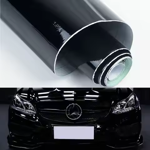 Car Vinyl Film Wrap Sticker Decal Gloss Black Upgrade Car's Exterior Ensure A Smooth Finish Waterpro