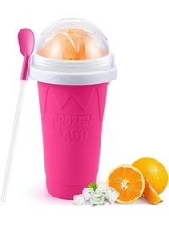 Smoothies Cup Ice Cream Maker Quick-Frozen Silicone Squeeze Cup DIY Milkshake Bottle Slushy Maker Wa