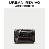 ☑ZARAˉ URBAN REVIVO ผู้หญิง UR ใหม่2021โซ่เข้ากับทุกอย่าง Wandering Rhombus แมสเซ็นเจอร์สะพายไหล่เดียว Postman ฤดูใบไม้ร่วงและฤดูหนาว