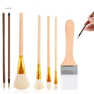 7 Pieces  Glaze Tools, Pottery Supplies Different Shapes of Pottery Glaze Brushes for Pottery Acryli