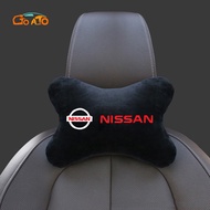 GTIOATO Car Headrest Pillow Neck Auto Seat Neck Interior Accessories For Nissan NV200 Note Qashqai Sylphy Kicks Serena NV350 X-Trail Elgrand Navara