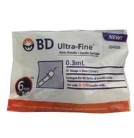 BD Insulin Syringes 0.3ml 6mm X 31G 100 Pcs