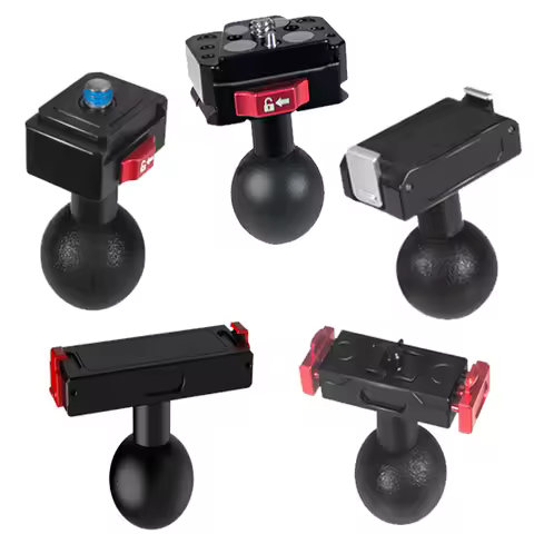 1inch Ball Head Adapter 1/4 Screw Quick Release for Gopro DJI OSMO 360 Action 5pro Insta360 GO Ultra