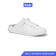 KEDS รองเท้าผ้าใบหนัง เปิดส้น รุ่น KICKSTART MULE LEATHER สีขาว ( WH62558 )