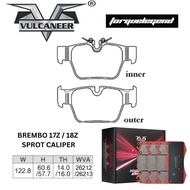 VULCANEER BREMBO 17Z / 18Z SPORT CALIPER REAR BRAKE PAD V24208UG