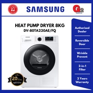 SAMSUNG (AUTHORISED DEALER ) HEAT PUMP DRYER 8KG DV80TA220AE/FQ-SAMSUNG WARRANTY MALAYSIA