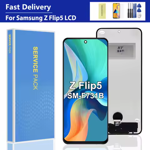 For Samsung Z Flip5 5G LCD Display Touch Screen Digitizer Assembly Replacement Tested Compatible wit