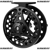 HANIRAY Fly Fishing Reel, Aluminum Alloy 5/6 WT Fly Reel, Durable 2+1BB Bearings 85mm Diameter Fishi
