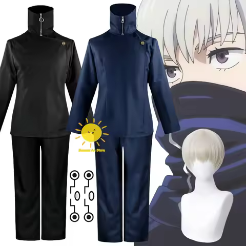 Anime Inumaki Toge Cosplay Jujutsu Cosplay Costume Kaisen Uniform Pants Tattoo Inumaki Suit Wig Hall