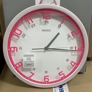 [Original] Seiko Clock QXA789P Decorator Quiet Sweep Second Hand Pink Numeral Quartz Analog Wall Clock QXA789PR